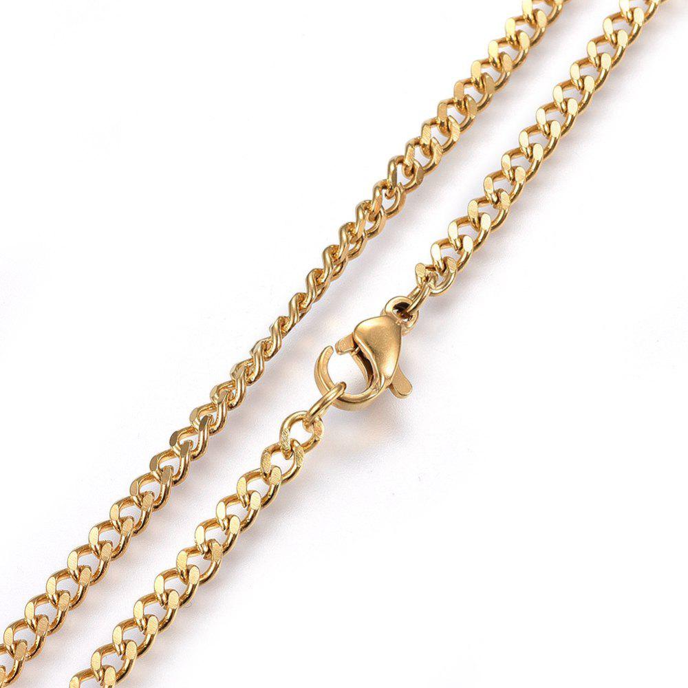 Complete ketting curbchain RVS 3x0.8mm Goud 45cm - per stuk-Sieraden-Kraaltjes van Renate