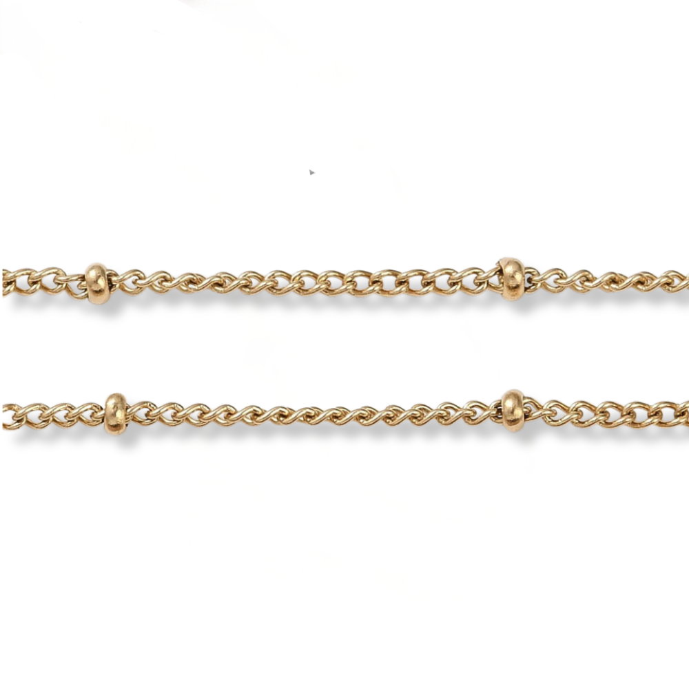 Complete schakelketting RVS 14K Gold Plated 41cm - per stuk-ketting-Kraaltjes van Renate