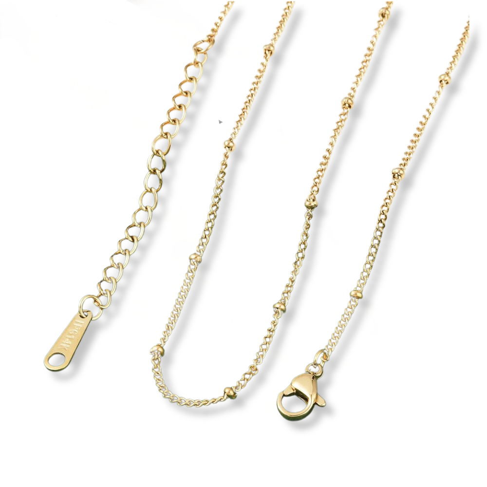 Complete schakelketting RVS 14K Gold Plated 41cm - per stuk-ketting-Kraaltjes van Renate