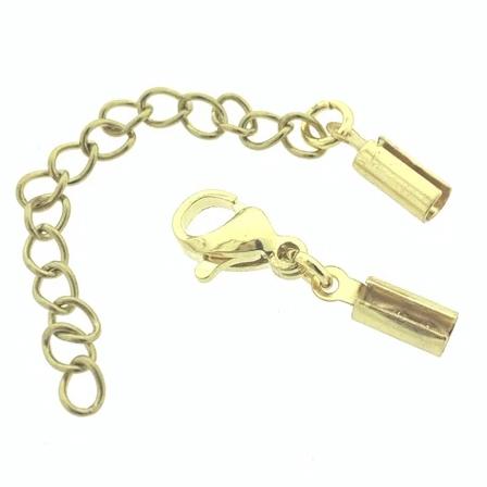 Complete sluiting Ø1.5-2mm Stainless steel Goud-Kraaltjes van Renate
