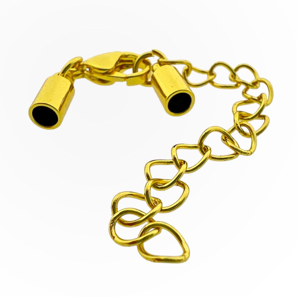 Complete sluiting Ø7-12mm Stainless steel Goud-sluitingen-Kraaltjes van Renate