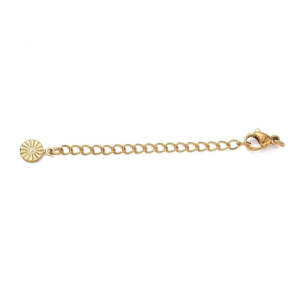 Complete sluiting Premium RVS Goud 10mm Flat Round - per stuk-Sluitingen-Kraaltjes van Renate