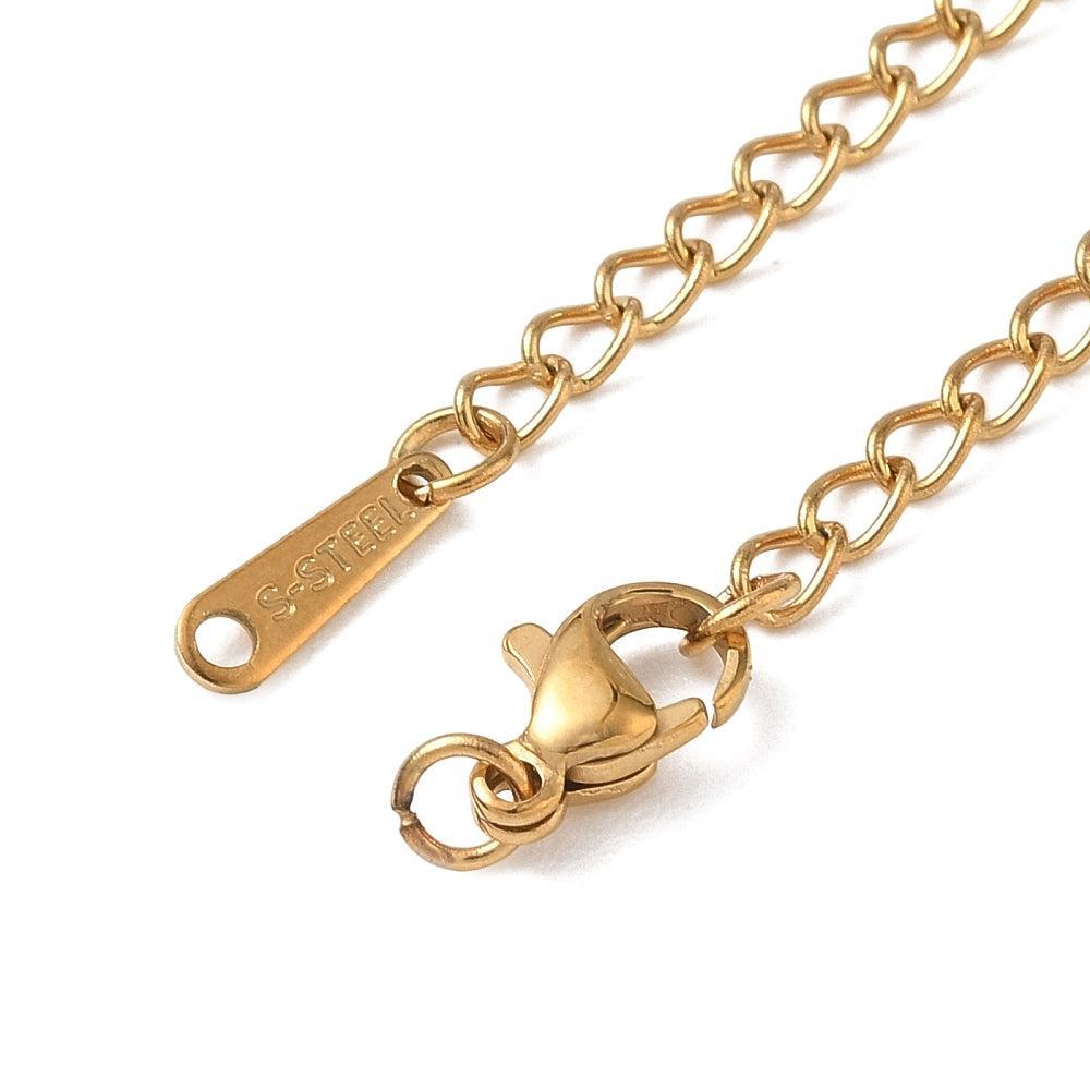 Complete sluiting Premium RVS Goud 10mm Teardrop - per stuk-Sluitingen-Kraaltjes van Renate