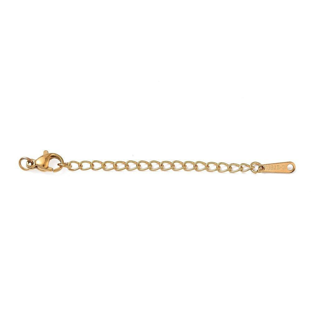 Complete sluiting Premium RVS Goud 10mm Teardrop - per stuk-Sluitingen-Kraaltjes van Renate