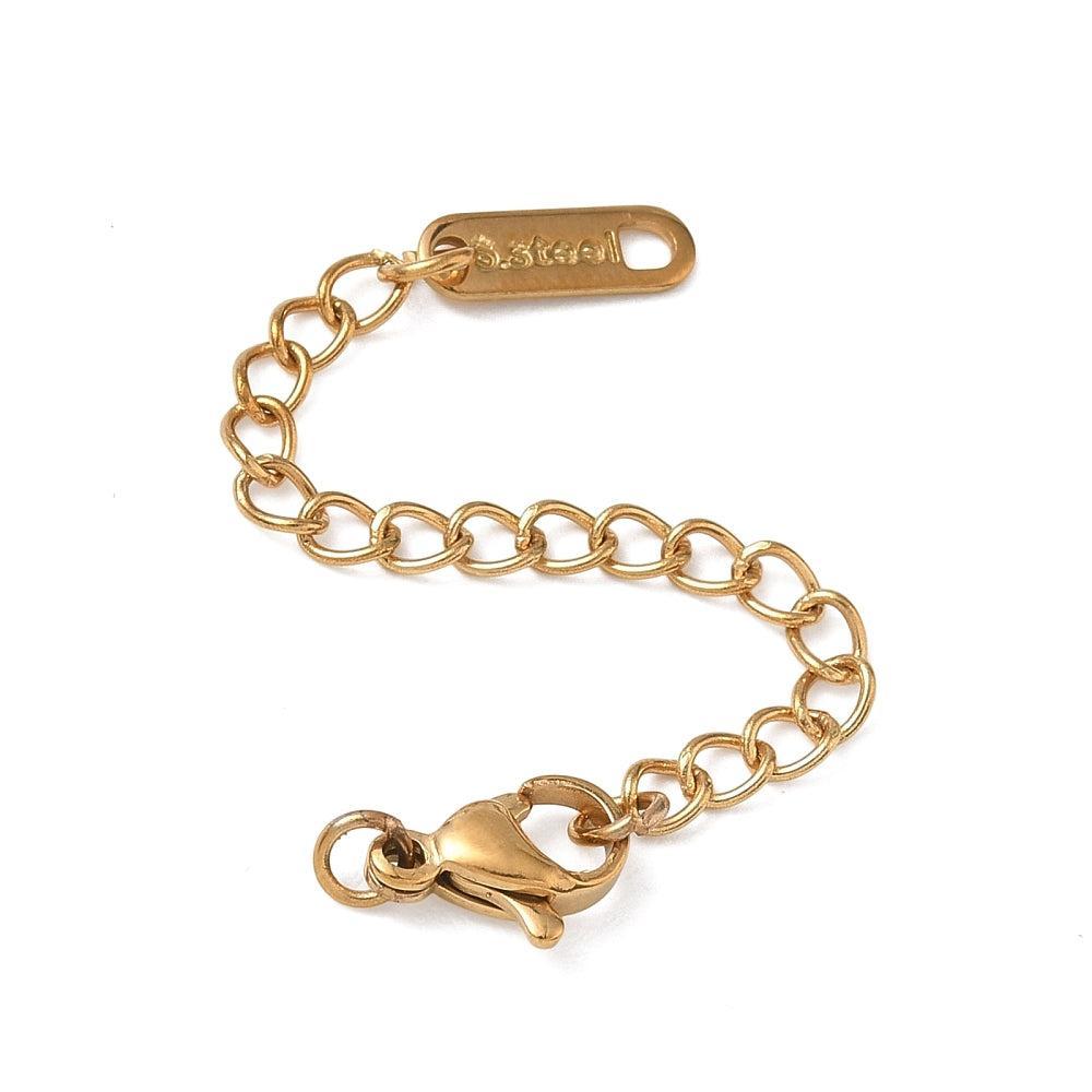Complete sluiting Premium RVS Goud 62mm Oval - per stuk-Sluitingen-Kraaltjes van Renate