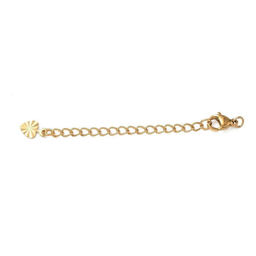 Complete sluiting Premium RVS Goud 63mm Heart - per stuk-Sluitingen-Kraaltjes van Renate
