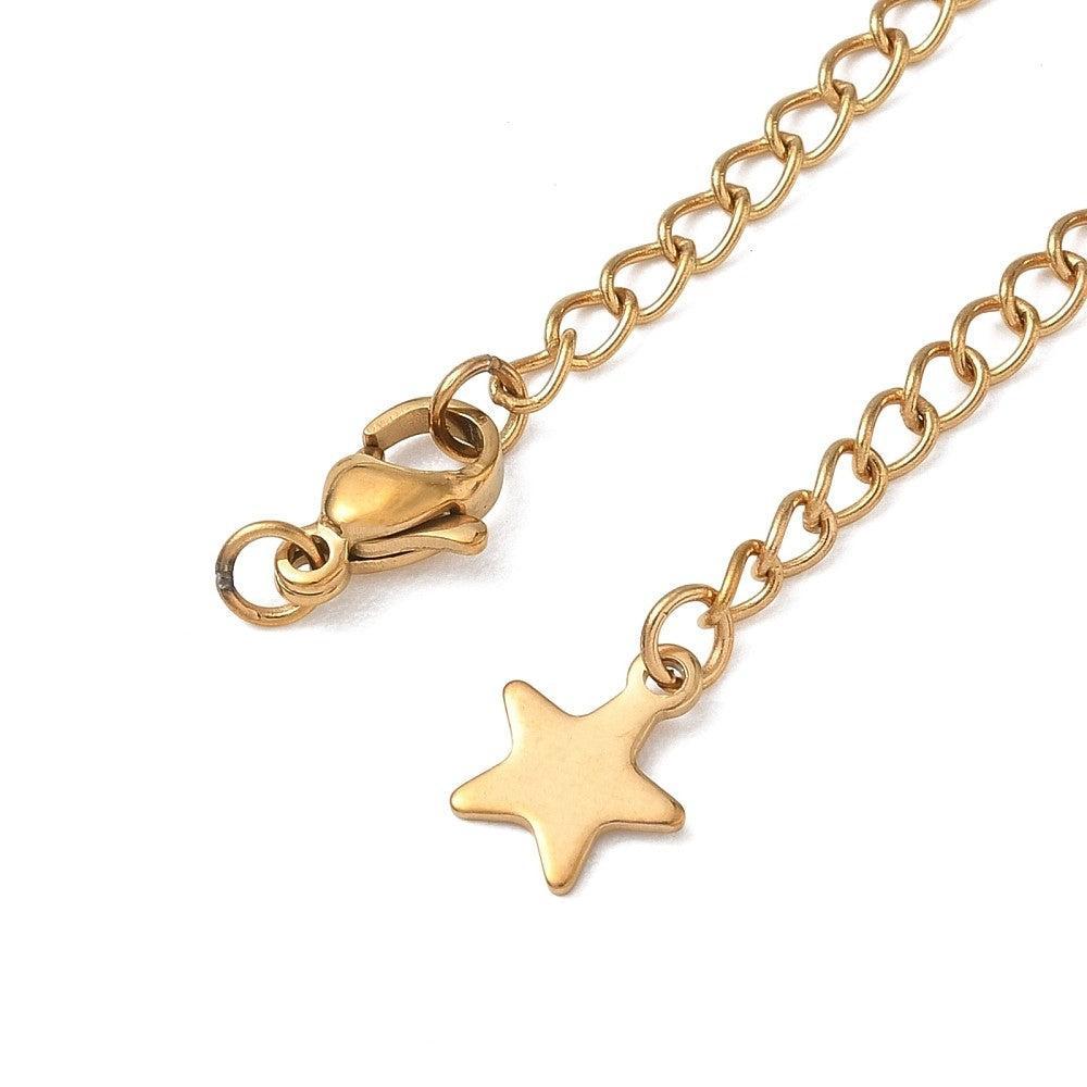 Complete sluiting Premium RVS Goud 66mm Star - per stuk-Sluitingen-Kraaltjes van Renate
