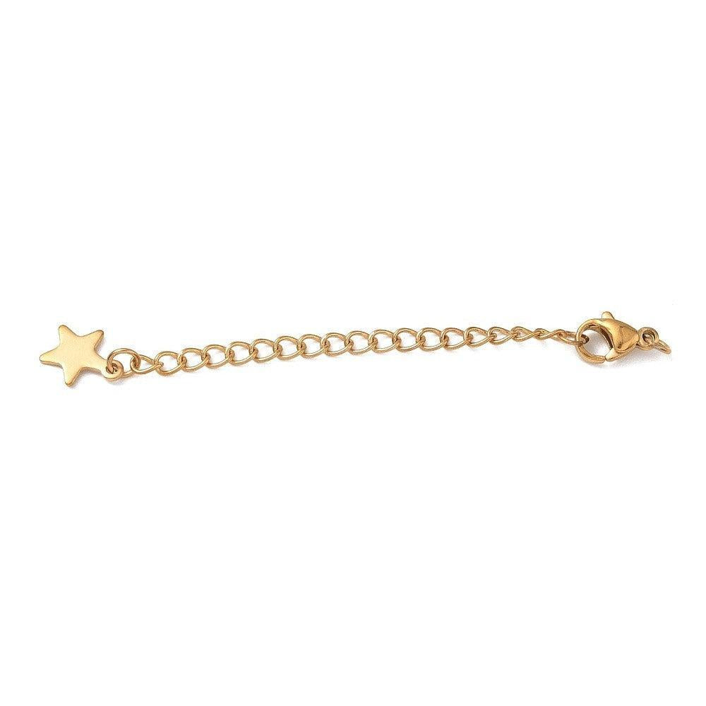 Complete sluiting Premium RVS Goud 66mm Star - per stuk-Sluitingen-Kraaltjes van Renate