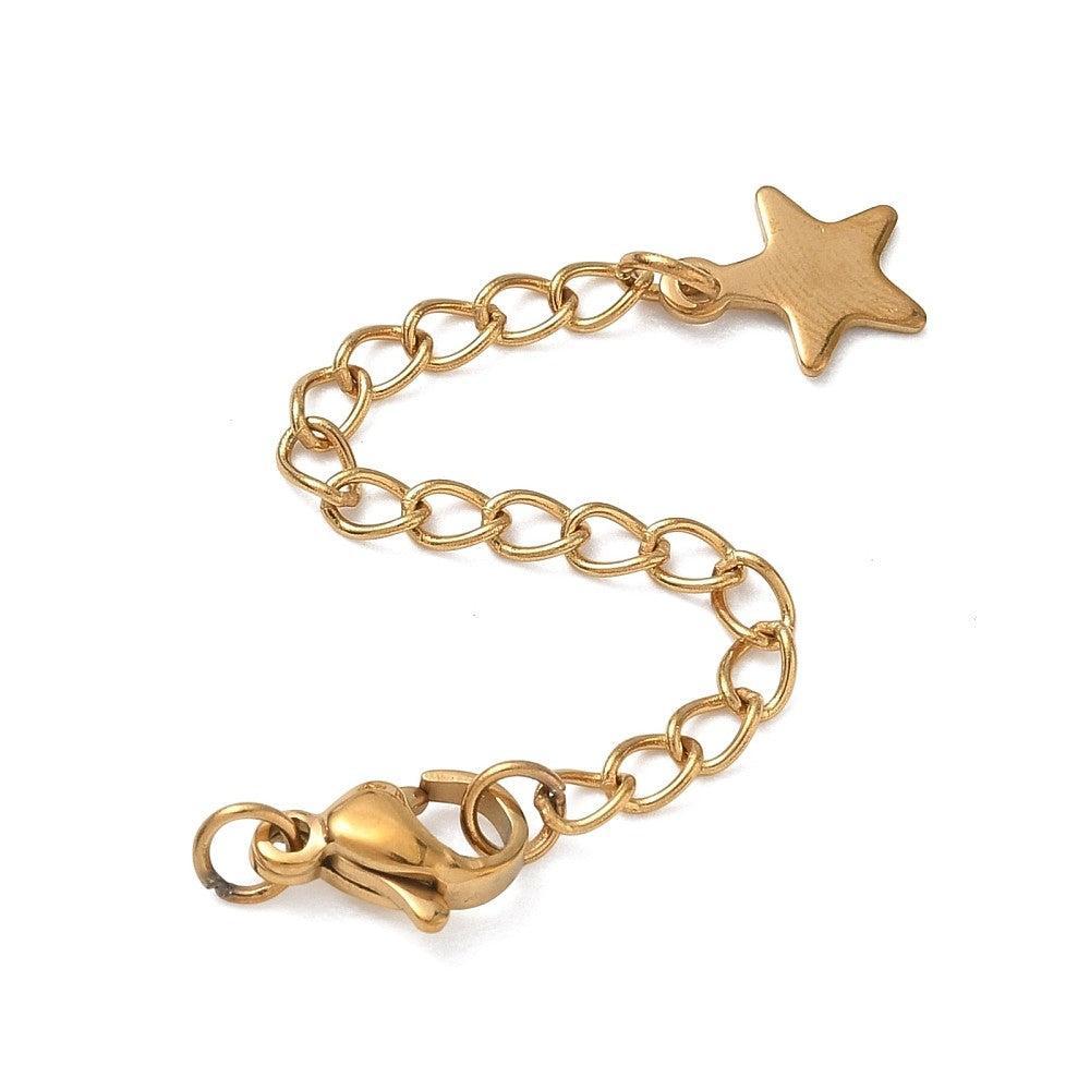 Complete sluiting Premium RVS Goud 66mm Star - per stuk-Sluitingen-Kraaltjes van Renate
