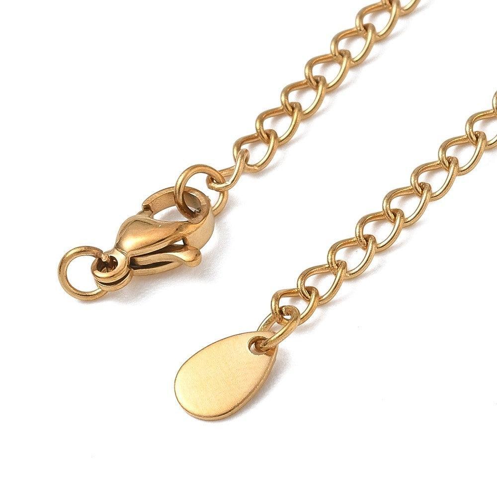 Complete sluiting Premium RVS Goud 80mm Teardrop - per stuk-Sluitingen-Kraaltjes van Renate