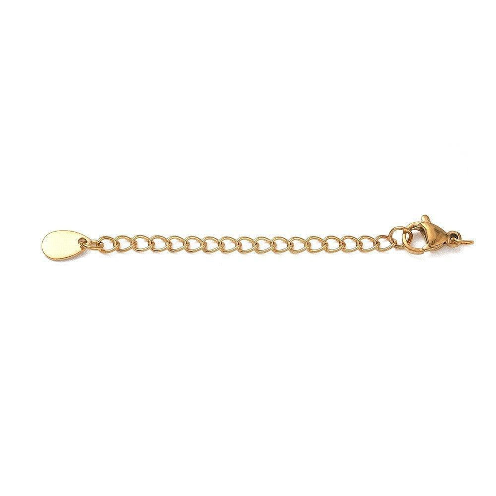 Complete sluiting Premium RVS Goud 80mm Teardrop - per stuk-Sluitingen-Kraaltjes van Renate