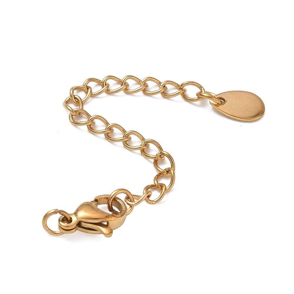 Complete sluiting Premium RVS Goud 80mm Teardrop - per stuk-Sluitingen-Kraaltjes van Renate