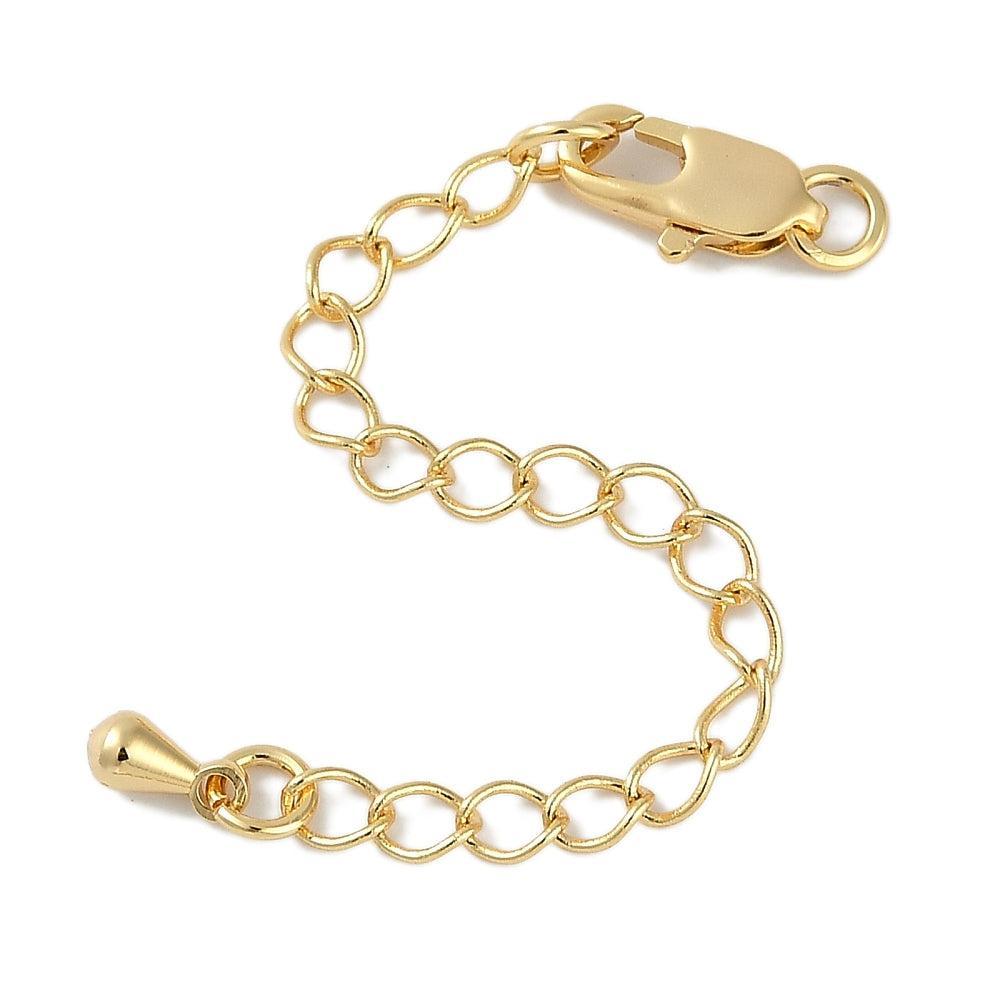 Complete sluiting goud 18K Gold Plated 73mm - per stuk-Onderdelen-Kraaltjes van Renate