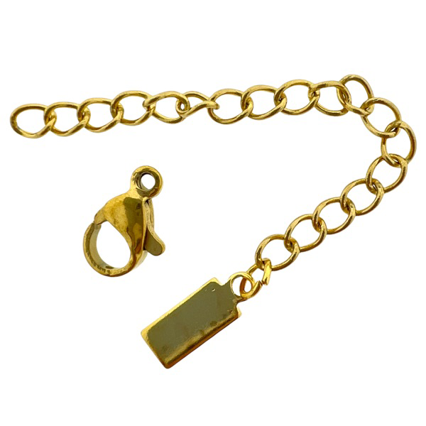 Complete sluiting goud met 8x2mm staafje RVS - 60mm-onderdelen-Kraaltjes van Renate