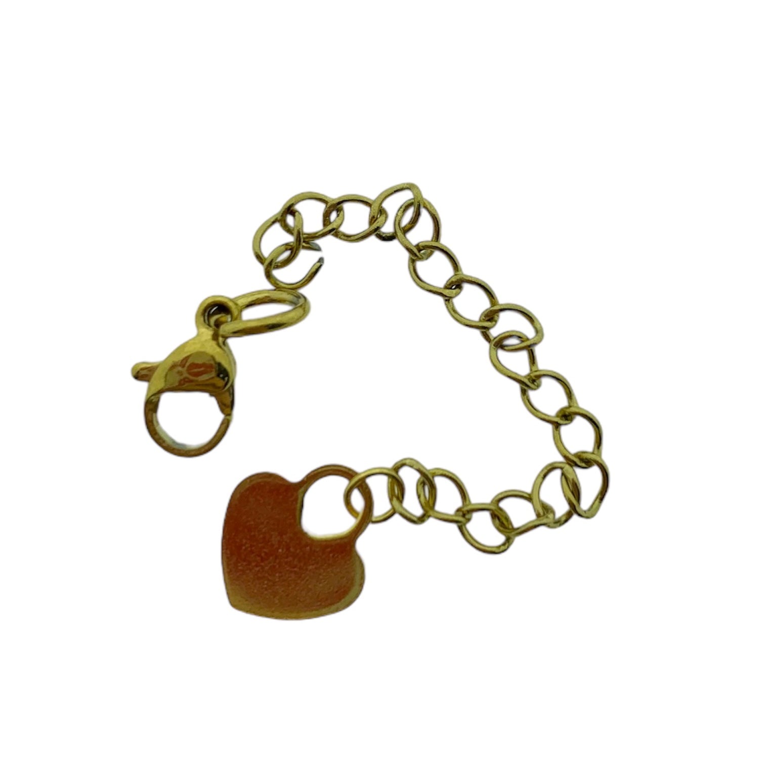 Complete sluiting goud met hartje RVS - 60mm-onderdelen-Kraaltjes van Renate