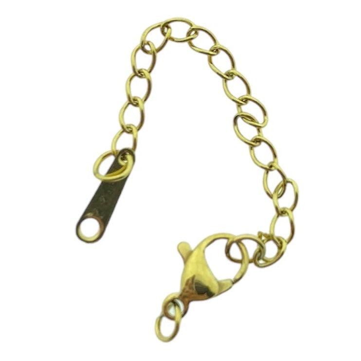 Complete sluiting goud met staafje RVS - 50mm-onderdelen-Kraaltjes van Renate