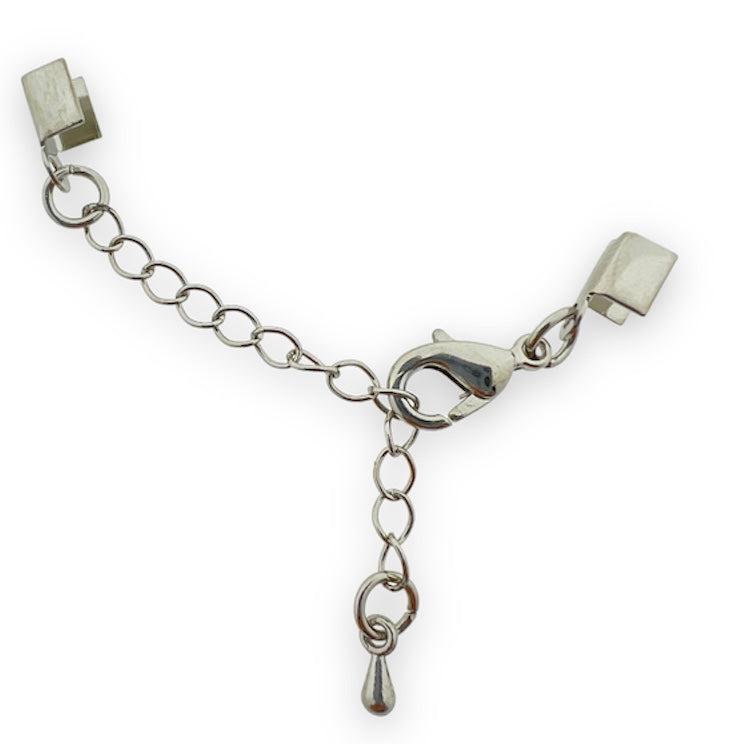 Complete sluiting zilver Ø3mm - 67mm-onderdelen-Kraaltjes van Renate