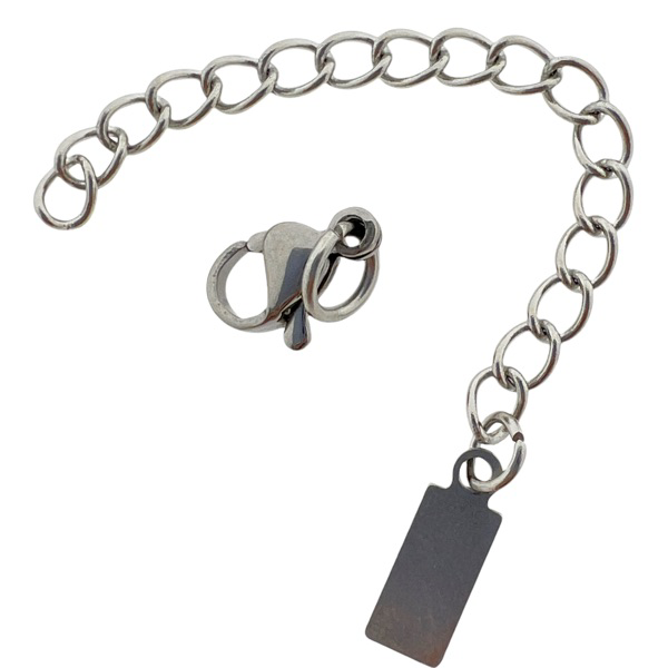 Complete sluiting zilver met 8x2mm staafje RVS - 60mm-onderdelen-Kraaltjes van Renate