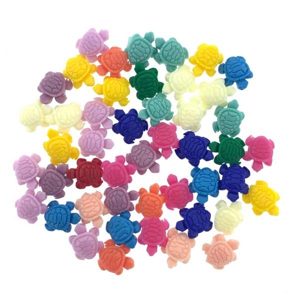 Coral kraal Schildpad multicolour 12x10mm-Kraaltjes van Renate