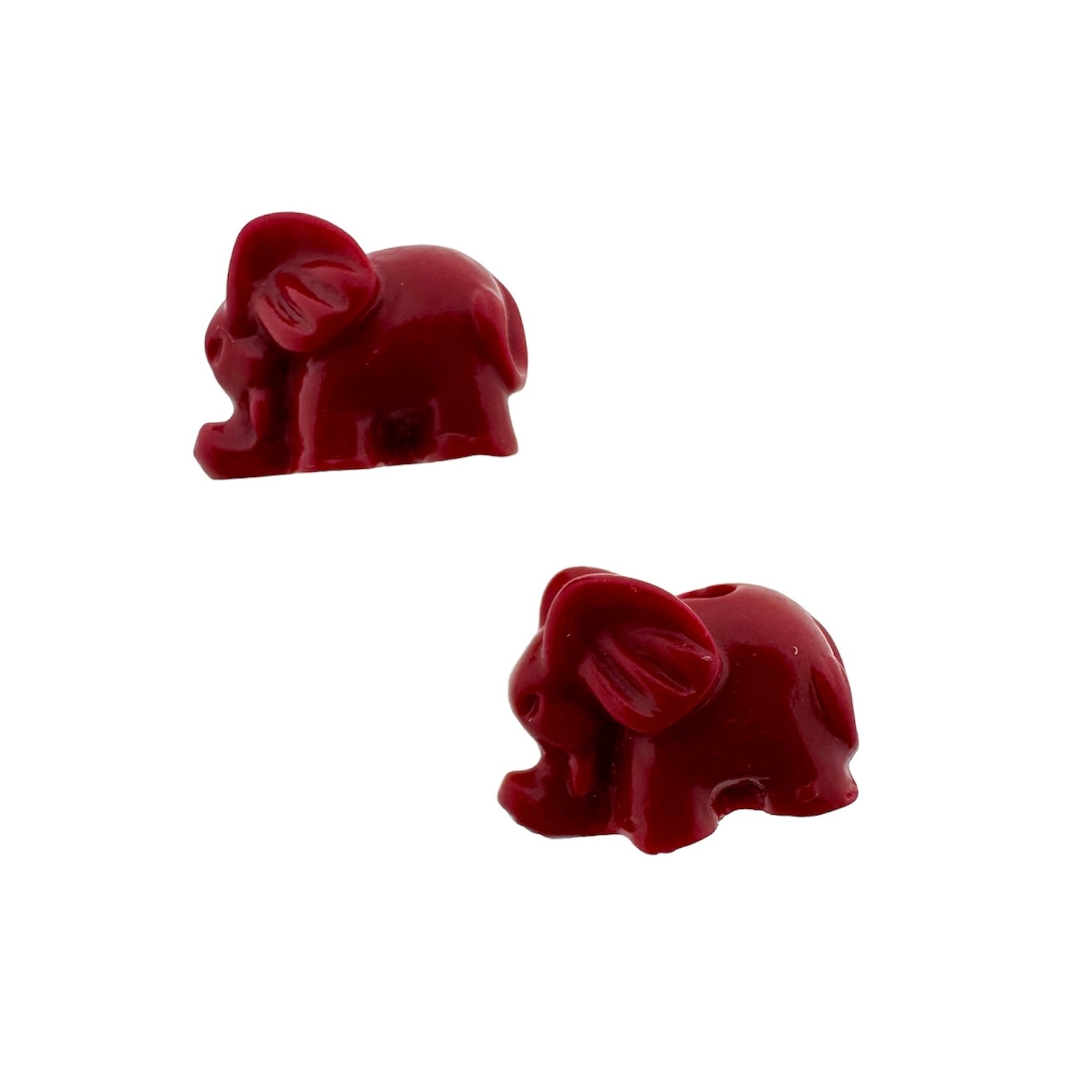 Coral kraal olifant rood 10x14x9mm-Kralen-Kraaltjes van Renate