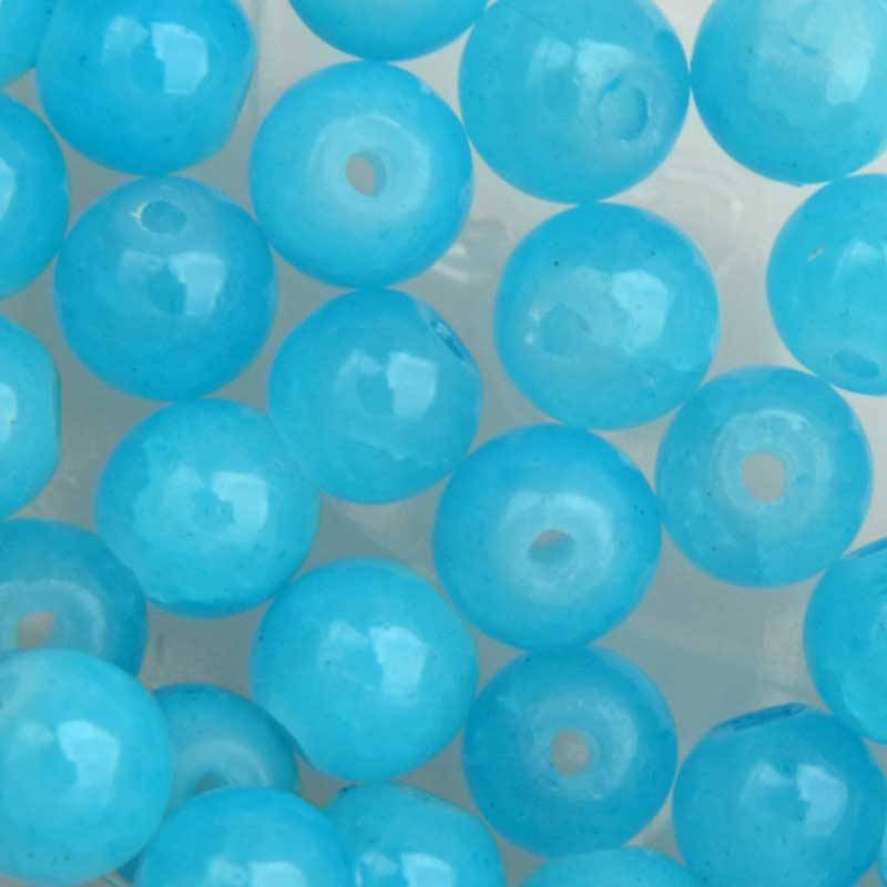 Crackle glaskralen deep skye blue 4mm - 50 stuks-Kraaltjes van Renate