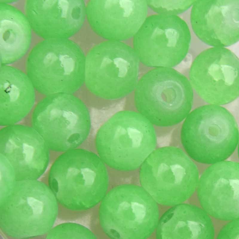 Crackle glaskralen green 4mm - 50 stuks-Kraaltjes van Renate