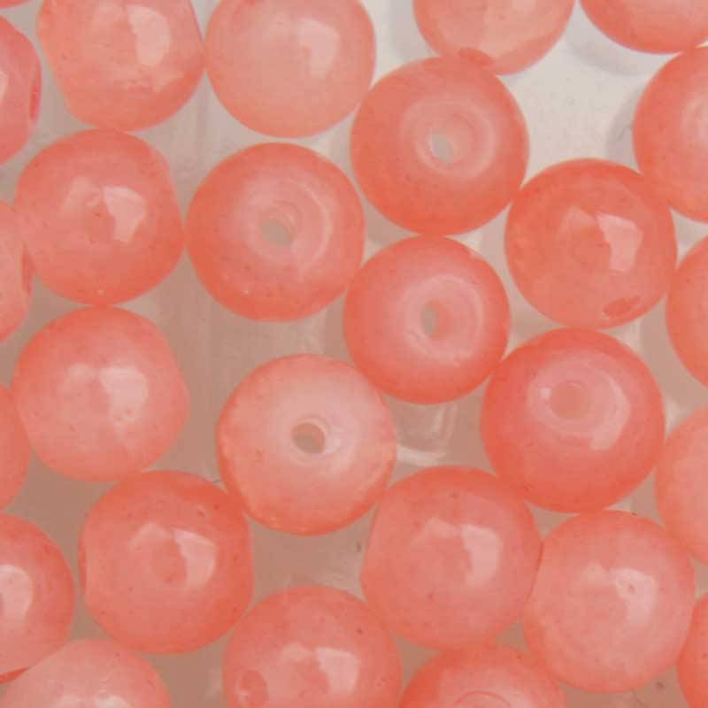Crackle glaskralen peach 4mm - 50 stuks-Kraaltjes van Renate