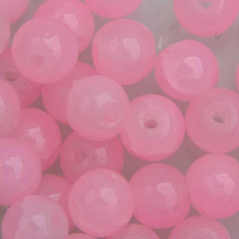 Crackle glaskralen pink 4mm - 50 stuks-Kraaltjes van Renate