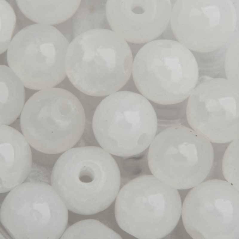 Crackle glaskralen white 4mm - 50 stuks-Kraaltjes van Renate