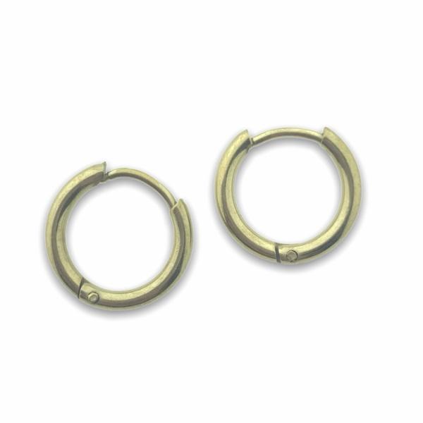 Creolen oorbel rond goud RVS 14mm - per paar-Kraaltjes van Renate