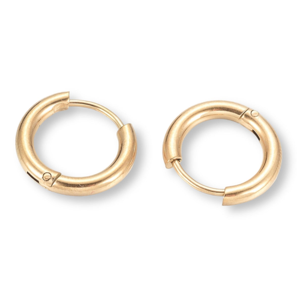 Creolen oorbel Ø2.5mm rond goud RVS 16mm - per paar-onderdelen-Kraaltjes van Renate