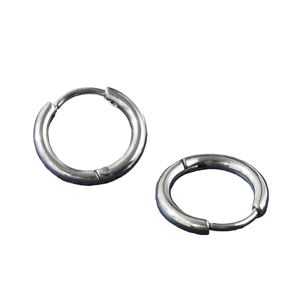 Creolen RVS Staalkleur 14x2mm - per paar-Onderdelen-Kraaltjes van Renate