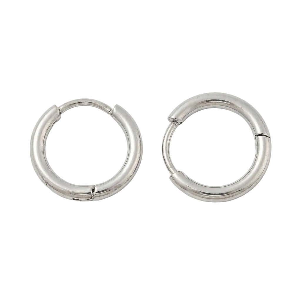 Creolen RVS Staalkleur 14x2mm - per paar-Onderdelen-Kraaltjes van Renate