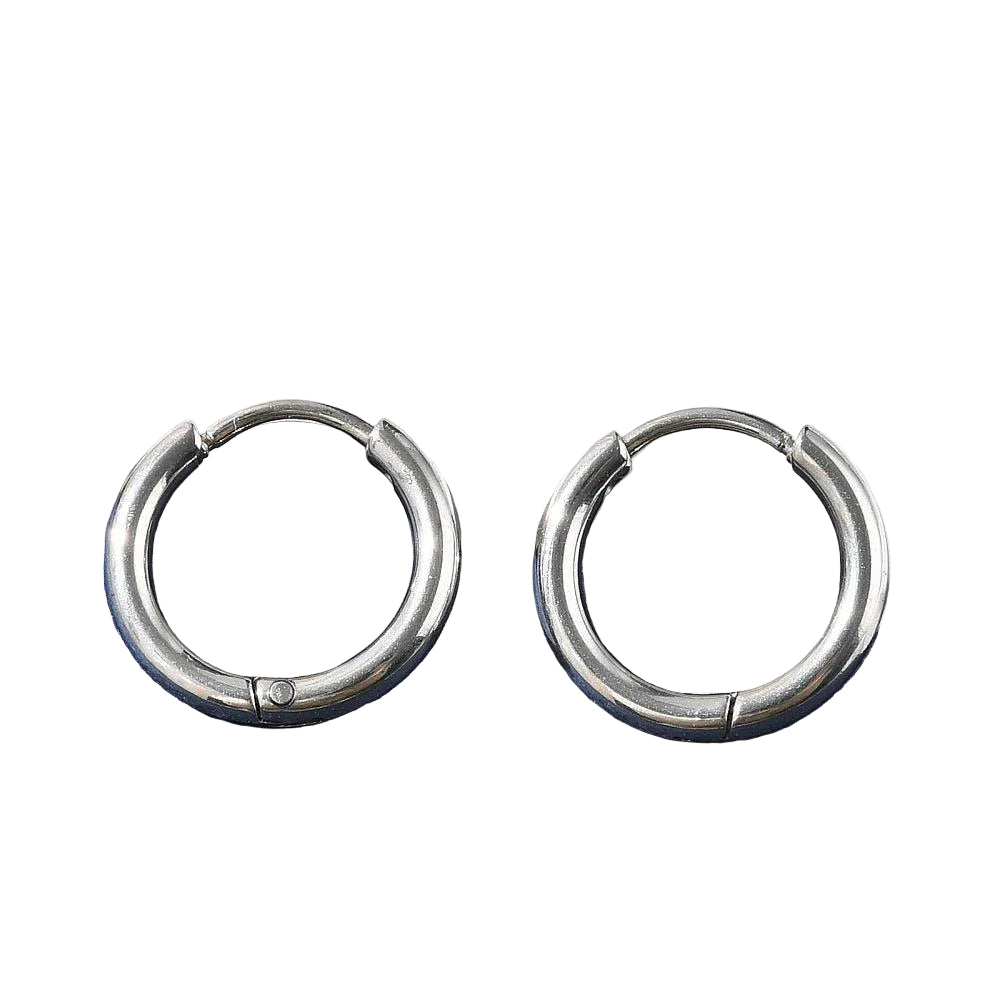 Creolen RVS Staalkleur 14x2mm - per paar-Onderdelen-Kraaltjes van Renate