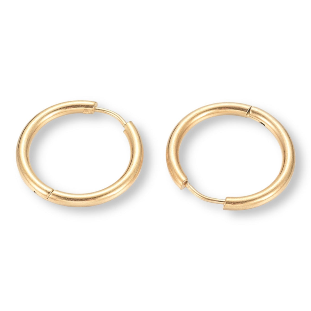 Creolen oorbel Ø2.5mm rond goud RVS 17mm - per paar-onderdelen-Kraaltjes van Renate