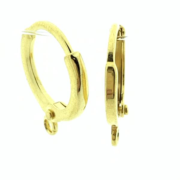 Creolen met oogje 24kr Goud DQ 16x2mm - 1 paar-Kraaltjes van Renate