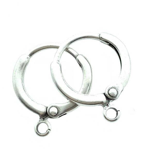 Creolen met oogje Zilver DQ 16x2mm - 1 paar-Kraaltjes van Renate