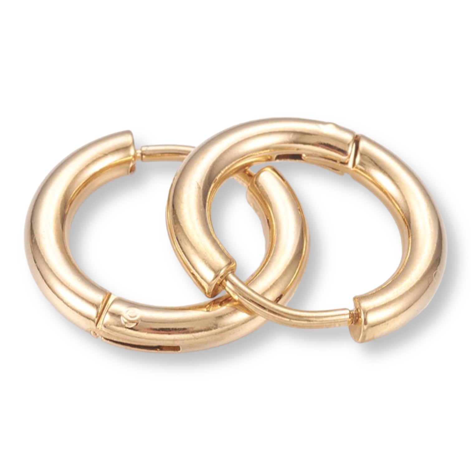 Creolen oorbel Ø2.5mm rond goud RVS 15mm - per paar-onderdelen-Kraaltjes van Renate