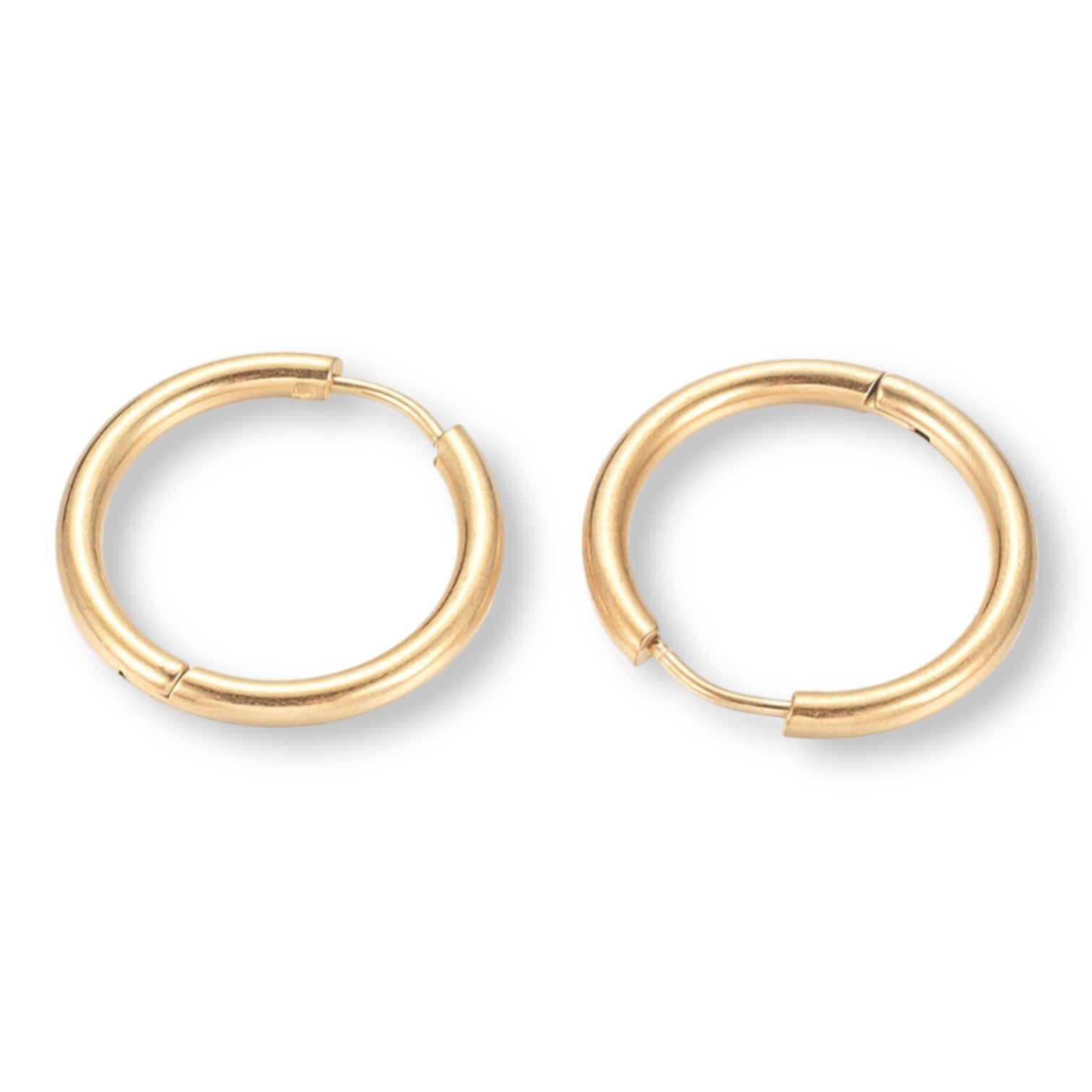 Creolen oorbel Ø2.5mm rond goud RVS 23mm - per paar-onderdelen-Kraaltjes van Renate