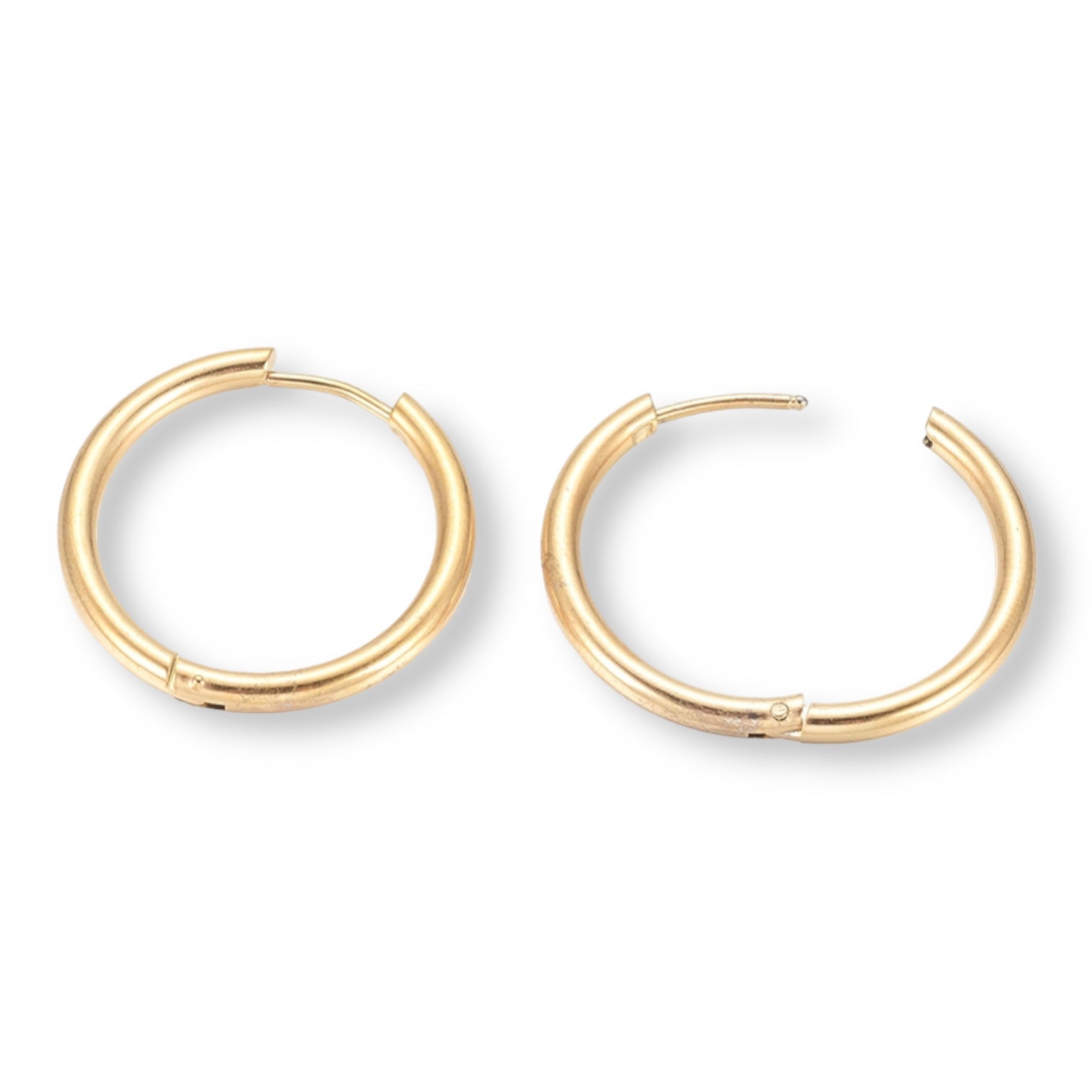 Creolen oorbel Ø2.5mm rond goud RVS 25mm - per paar-onderdelen-Kraaltjes van Renate