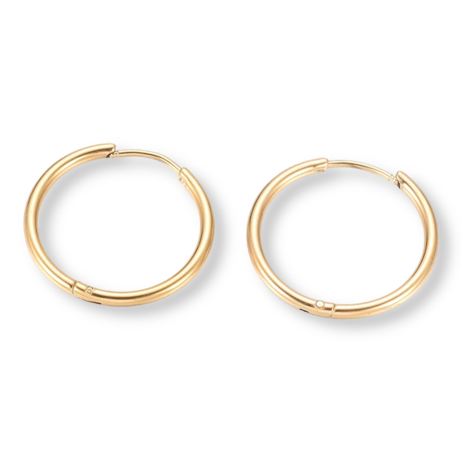 Creolen oorbel Ø2mm rond goud RVS 25mm - per paar-onderdelen-Kraaltjes van Renate