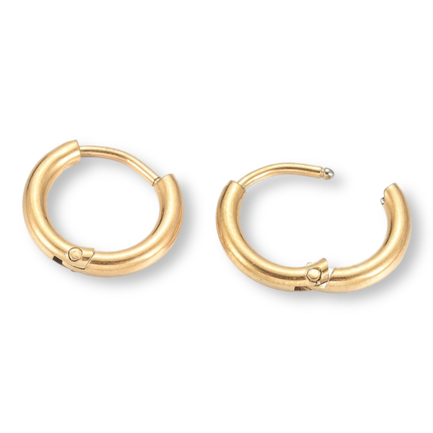 Creolen oorbel Ø3mm rond goud RVS 20mm - per paar-onderdelen-Kraaltjes van Renate