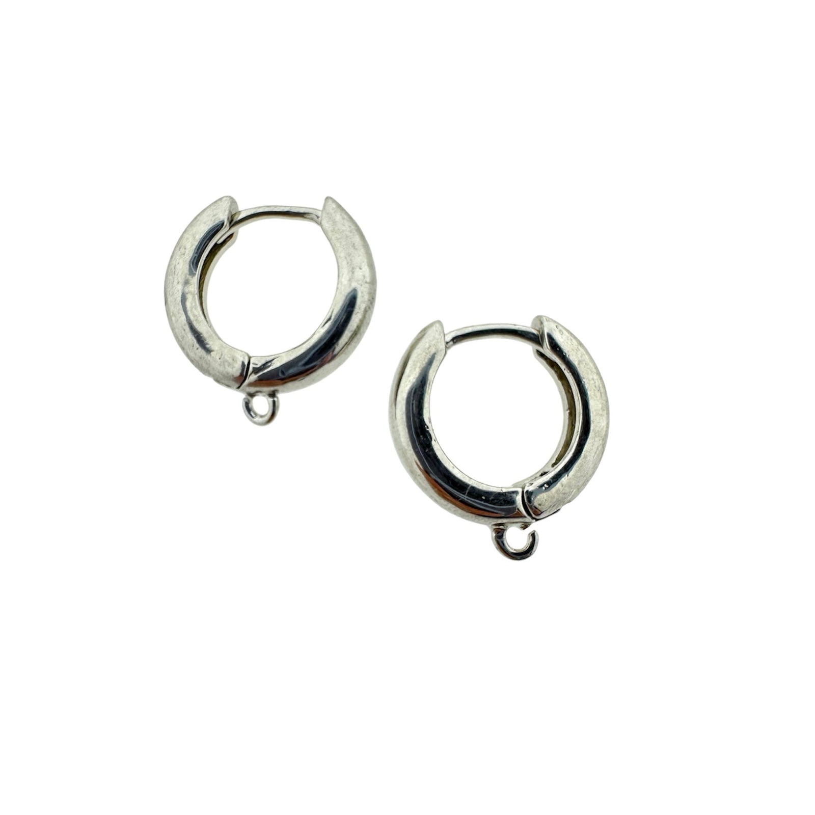 Creolen oorbel dik rond zilver RVS 16mm - per paar-onderdelen-Kraaltjes van Renate