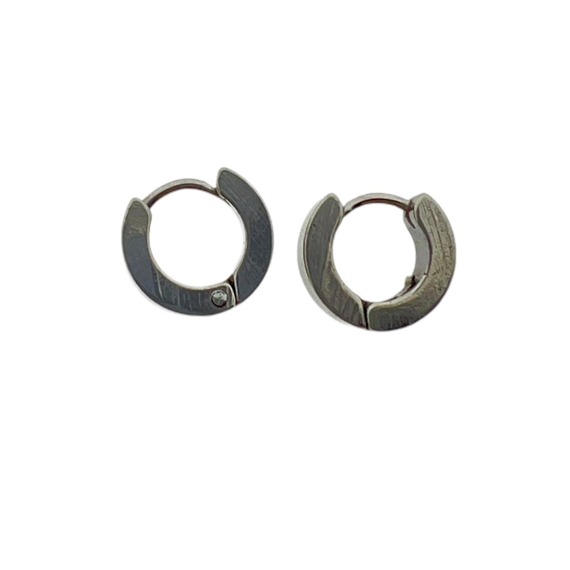 Creolen oorbel plat zilver RVS 11mm - per paar-onderdelen-Kraaltjes van Renate