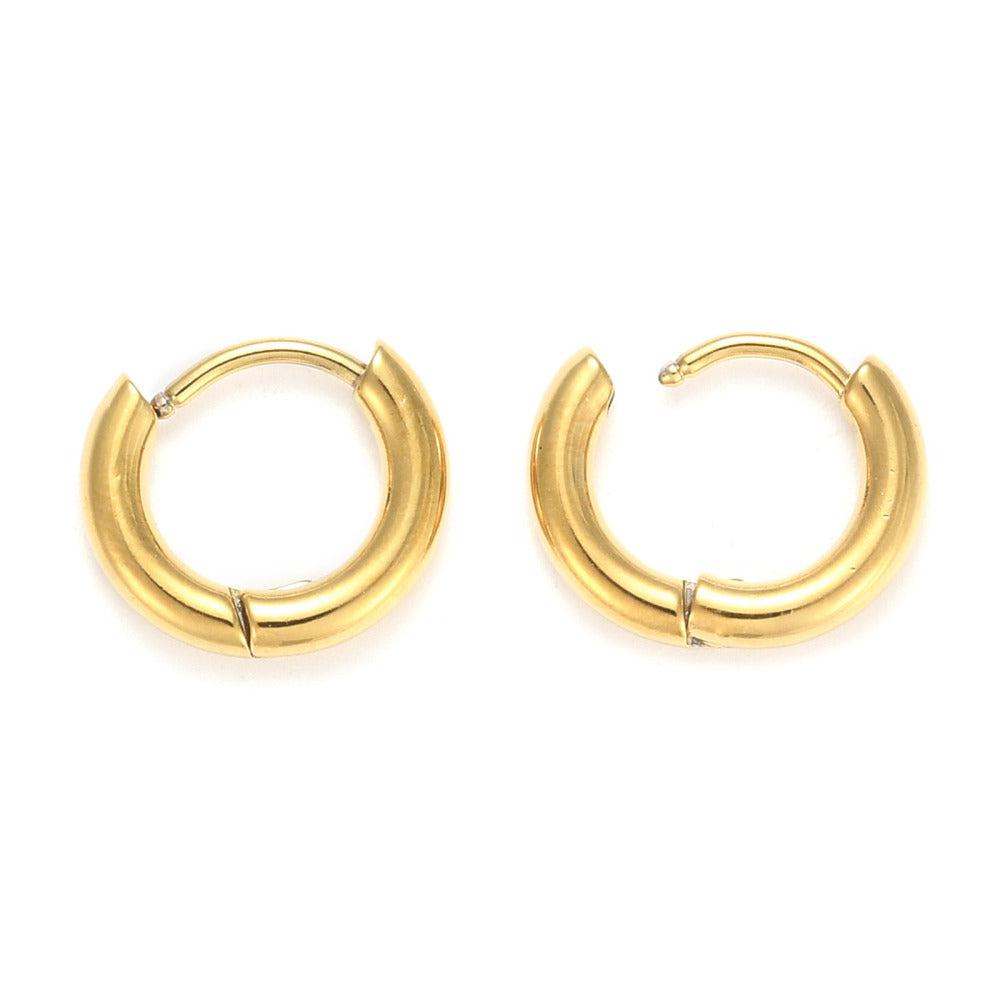 Creolen oorbel rond goud 18K RVS 13x2.5mm - per paar-onderdelen-Kraaltjes van Renate