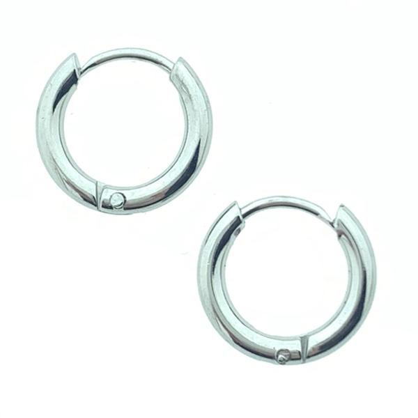 Creolen oorbel rond zilver rvs 12mm - per paar-Kraaltjes van Renate