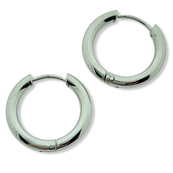 Creolen oorbel rond zilver rvs 15mm - per paar-Kraaltjes van Renate