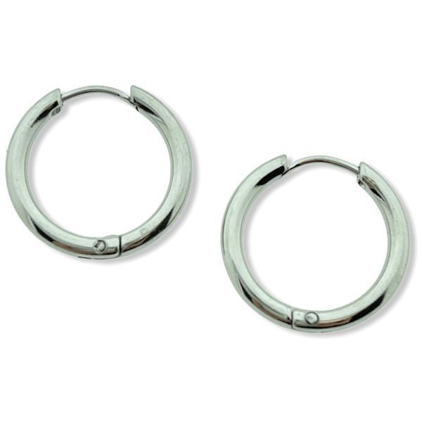 Creolen oorbel rond zilver rvs 16mm - per paar-Kraaltjes van Renate