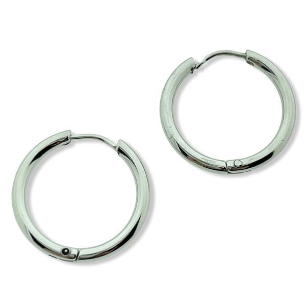 Creolen oorbel rond zilver rvs 18mm - per paar-Kraaltjes van Renate