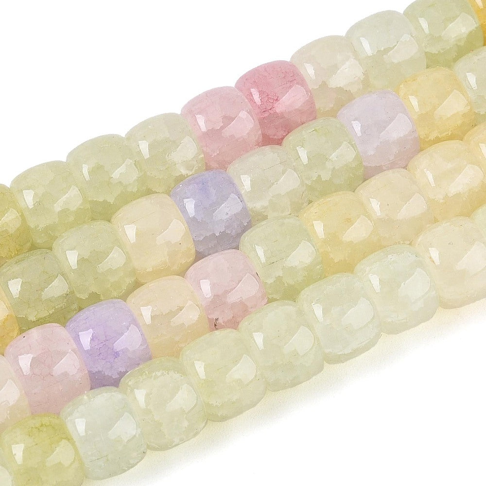Glaskralen Craquelé Ton Multicolor 8.5mm - per 25 stuks